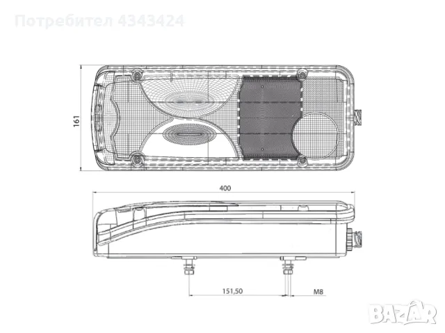 Стоп за mercedes SPRINTER / SCANIA / VW CRAFTER 2006 +E4 МАРК спринтер, снимка 10 - Аксесоари и консумативи - 49014320