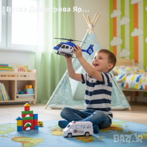 Комплект полицейски хеликоптер и бус S.W.A.T., снимка 3 - Влакчета, самолети, хеликоптери - 52671436