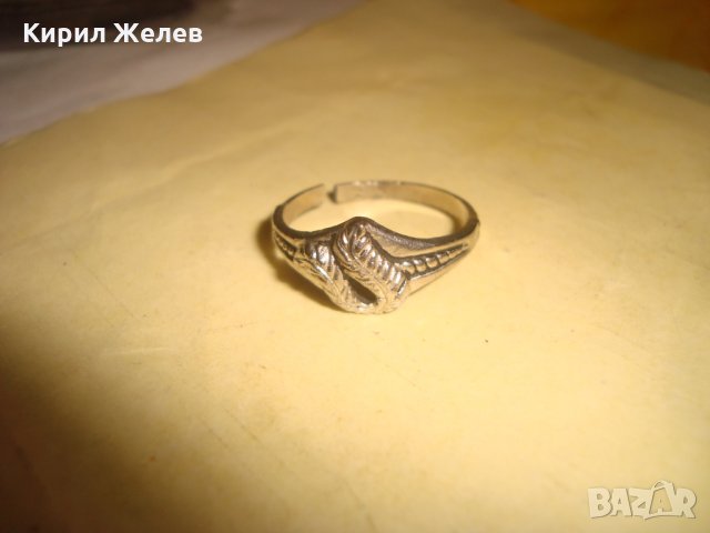СТАР ФЛОРАРЕН ПОСРЕБРЕН ВИНТИДЖ АРТ ПРЪСТЕН 26444, снимка 7 - Антикварни и старинни предмети - 34806241