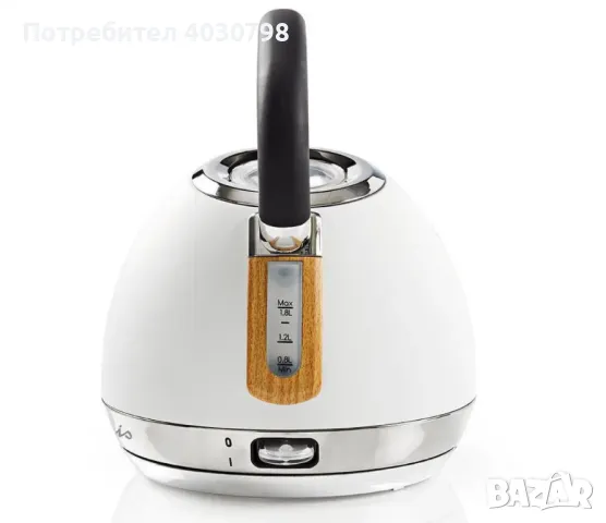 Nedis KAWK520EWT - Чайник 1,8 л 1850-2200W / 230V бял, снимка 2 - Кани - 49204846