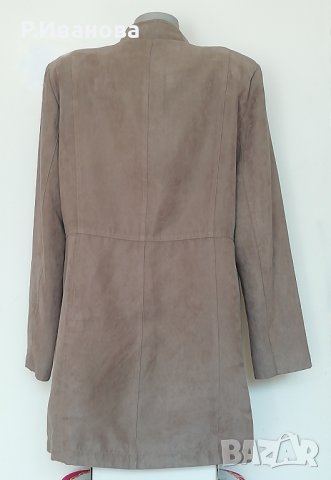 Дамско бежово манто/яке с хастар, снимка 2 - Палта, манта - 42232741