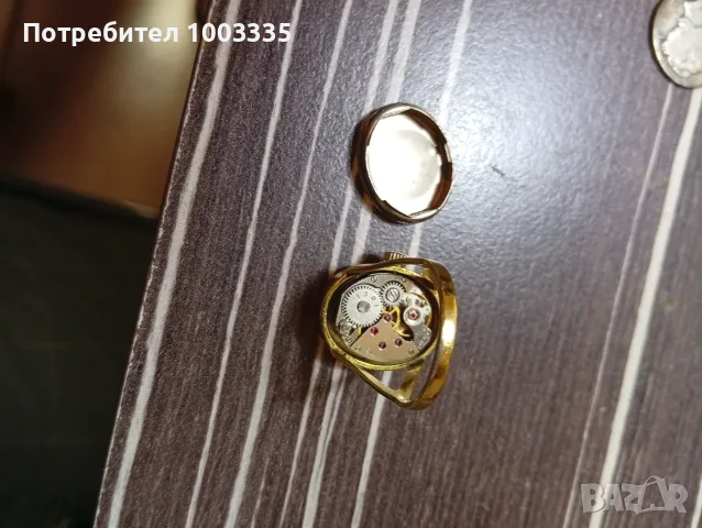 Позлатен пръстен часовник -Чайка , снимка 4 - Дамски - 55921851