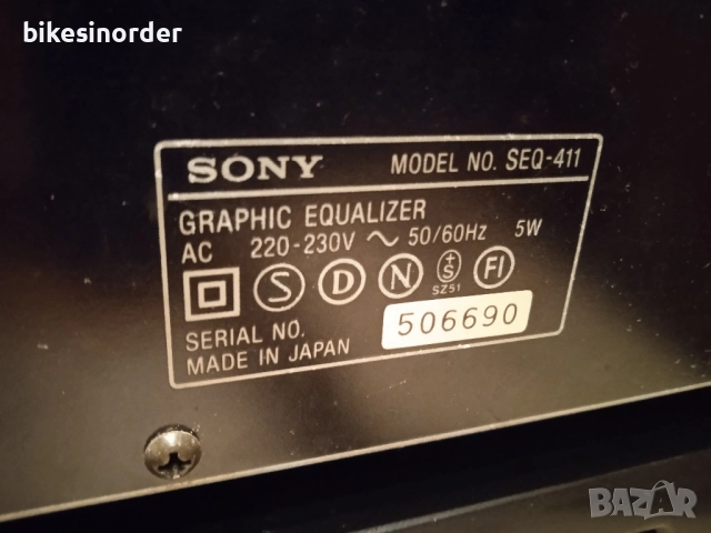 SONY SEQ 411 еквалайзер и спектрален анализатор , снимка 7 - Декове - 52520044