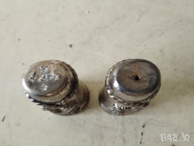 посребрени метални солници арт деко-комплект, снимка 2 - Други ценни предмети - 42699639