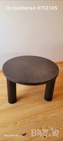 нова ниска дървена холна маса и помощна по малка, снимка 4 - Маси - 53765768