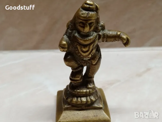 Фигура, бронз, Танцуващ Кришна, миниатюра,

, снимка 2 - Статуетки - 48079430