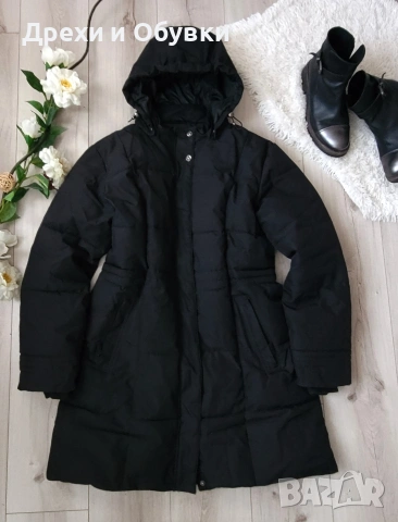 Черно зимно яке с качулка водо и ветро непромокаема материя , снимка 4 - Якета - 52168421