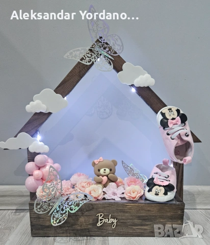 3Д бебешка визитка.Луксозен подарък за изписване ,погача, кръщене., снимка 10 - Мебели за детската стая - 53658113