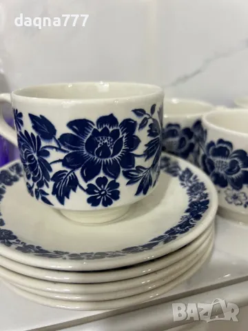 Реколта от 1970 г. на Broadhurst „Garland“ дуо от чаша, чинийка за чай / Broadhurst Ironstone / син , снимка 6 - Сервизи - 49689967