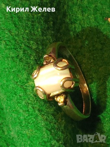 СКЪПОЦЕНЕН СРЕБЪРЕН ПРЪСТЕН СРЕБРО 925 с ЮВЕЛИРНО ШЛИФОВАН КАМЪК БЯЛО КОТЕШКО ОКО 38428, снимка 14 - Пръстени - 41388930