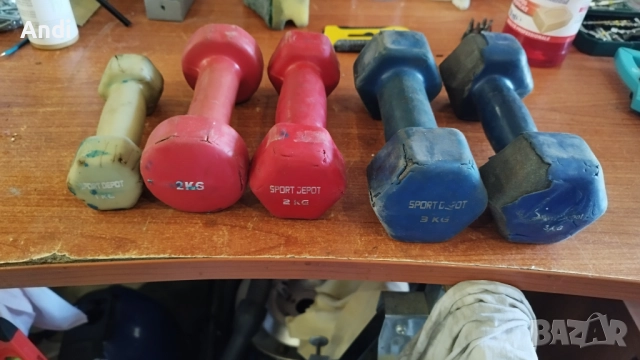 Гирички по 1кг, 2кг, 3кг - фитнес дъмбели, снимка 9 - Фитнес уреди - 52395045