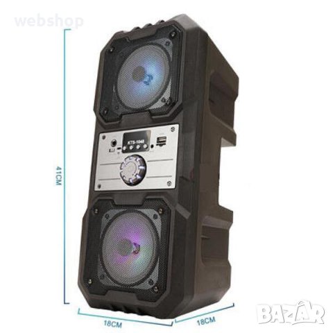 Колона за караоке КТS-1048, 4", 10W, Bluetooth, FM, снимка 2 - Bluetooth тонколони - 40005586