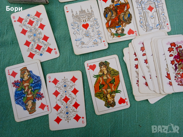 КАРТЫ ИГРАЛЬНЫЕ СУВЕНИРНЫЕ с лаковым покрытием А-I-54 1982 ЛЕНИНГРАД , снимка 9 - Карти за игра - 36144006