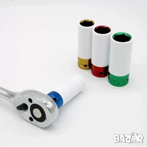 Ударни вложки 4 броя със защита 1/2″ Ф17 Ф19 Ф21 Ф22 /за алуминиеви джанти/