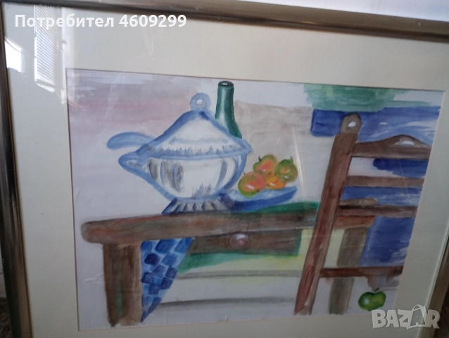 Красив голям акварел!, снимка 2 - Други ценни предмети - 52260437