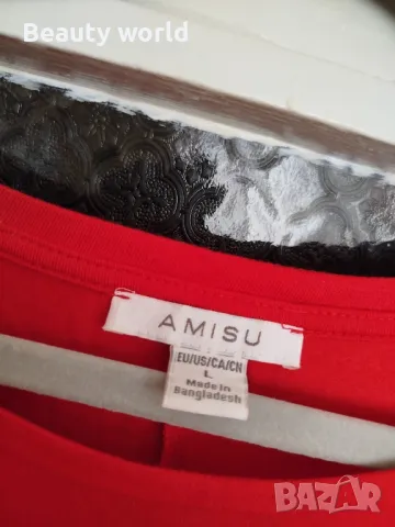 Червена тениска хл размер , снимка 6 - Тениски - 49698001