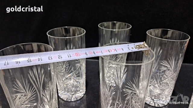 кристални чаши за вода, снимка 4 - Антикварни и старинни предмети - 52777751