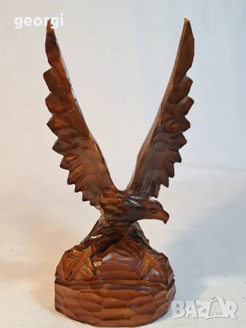 Руска дървена статуетка орел дърворезба  3/3 