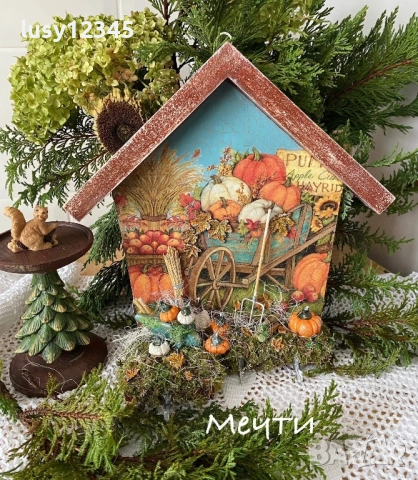 Къщичка-Есенна приказка!, снимка 7 - Декорация за дома - 52081597