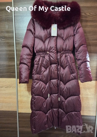 Красиво зимно яке бургунди 