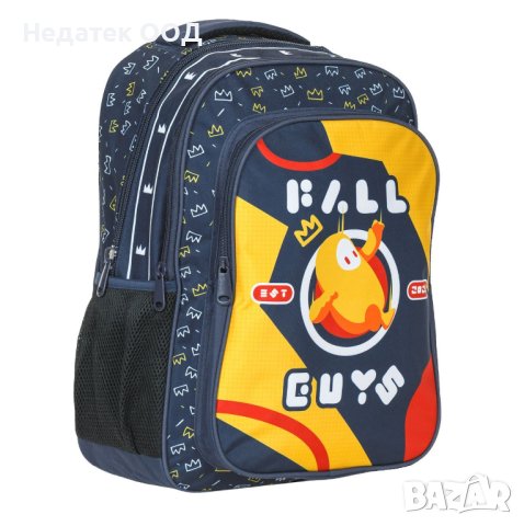 Ученическа раница, Fall Guys, 30х13х42 см, Многоцветна