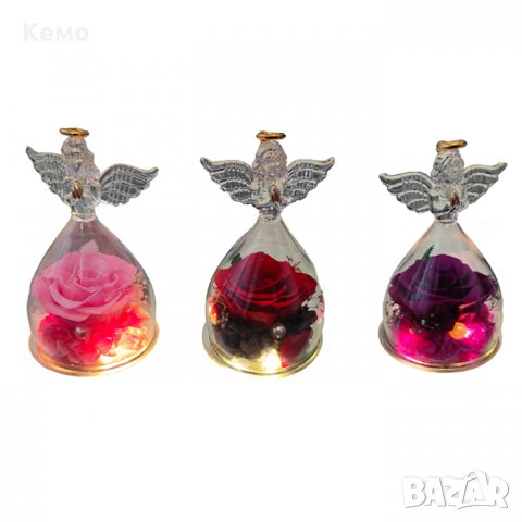 Ангелска стъкленица с вечна роза, снимка 12 - Други - 39631329