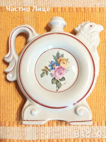 Оригинален Български Соц Порцеланов Съд Плосък Павур 1957 г.