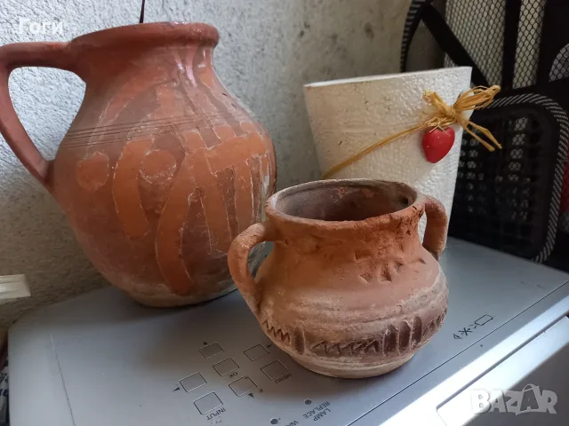 Керамични старинни кани (вази) 3 броя, снимка 2 - Антикварни и старинни предмети - 56047249
