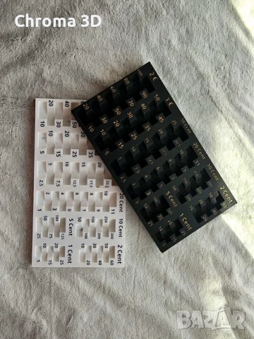 Монетник Евро монети с износоустойчив текст и цифри, снимка 6 - Друго търговско оборудване - 52360361