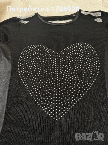 Елегантен дамски пуловер с декоративни детайли, снимка 2 - Блузи с дълъг ръкав и пуловери - 53169088