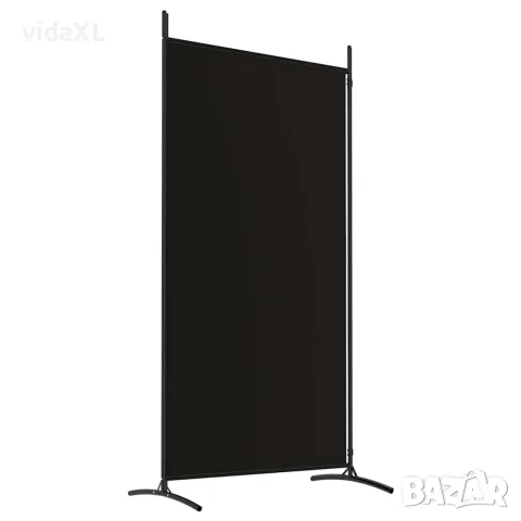 vidaXL Параван за стая, 2 панела, черен, 175x180 cм, плат, снимка 7 - Паравани - 56147231