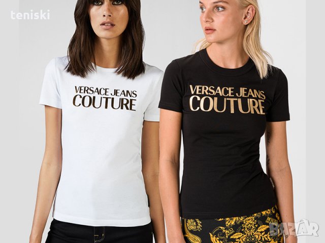 Дамска тениска Versace принт Модели,цветове и размери, снимка 7 - Тениски - 34410601