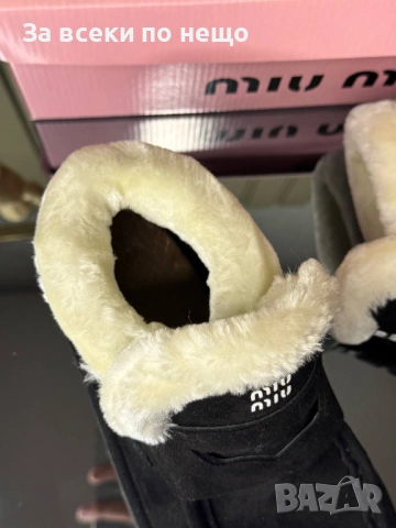 Miu Miu Дамски Зимни Меки И Топли Боти С Пух Миу Миу - Налични Различни Цветове Код SK444, снимка 4 - Дамски боти - 53027703