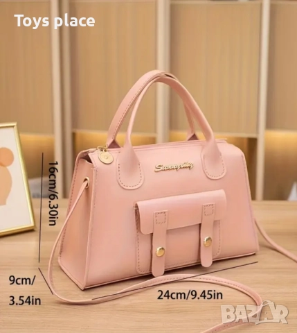 Малка розова чанта, дамска чанта, тийн чанта, снимка 5 - Чанти - 51752686