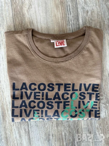 Lacoste Мъжка Тениска Размер L - Памук, Оригинална, Втора Употреба, снимка 2 - Тениски - 51179414