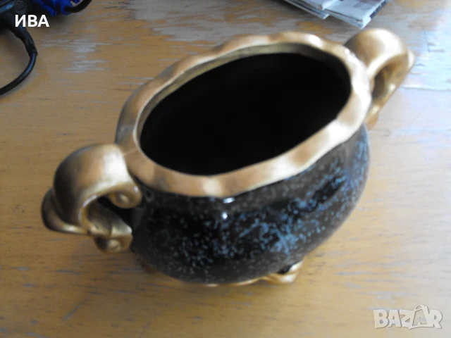 Керамичен съд – бонбониера., снимка 1