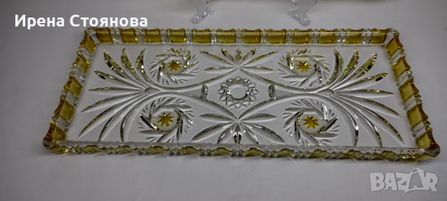 Плато за сервиране Walther Crystal Glas , снимка 8 - Чинии - 47921227
