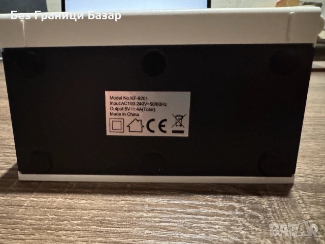 Нова Настолна USB зарядна станция FLOUREON с 4 USB порта, обща мощност 5V/4A, бързо зареждане, снимка 4 - Друга електроника - 53323915