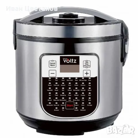 Мултикукър Oliver Voltz, 900W, 5L, 45 програми, LED дисплей, Инокс