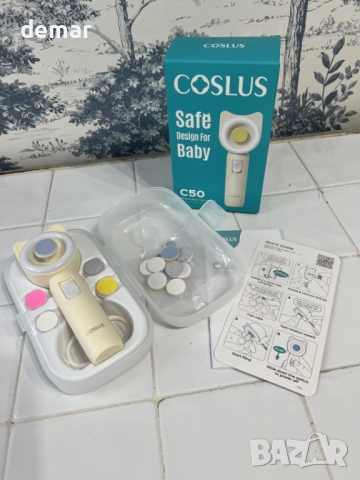 COSLUS Електрическа пила за нокти за бебета: 10 шлифовъчни диска и малка ножичка, снимка 2 - Други - 52131121