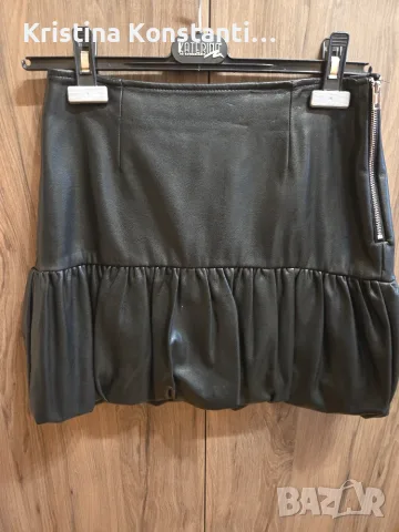 Кожена пола Bershka, снимка 2 - Поли - 56235221