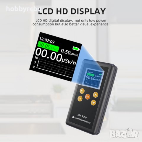 Детектор за ядрена радиация, Гайгеров брояч, α, y, β, лъч, Дозиметър, снимка 5 - Друга електроника - 41138523