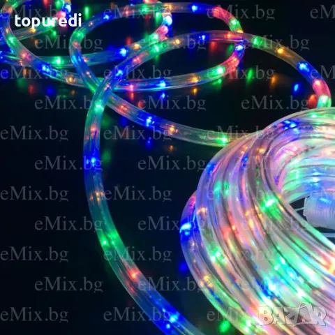 Светещо LED въже - 10м Multicolor, снимка 1