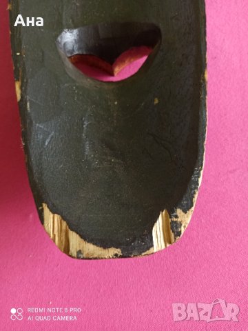 Голяма африканска дървена маска , снимка 5 - Статуетки - 41405742
