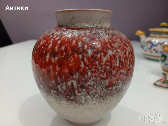 Стара керамична ваза маркирана , снимка 16 - Вази - 52528057