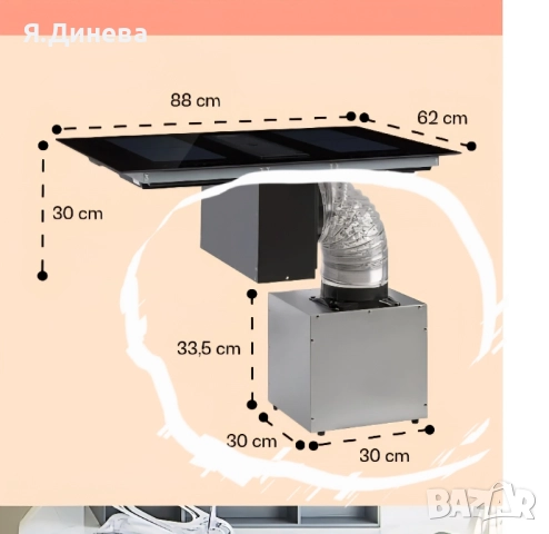 Въздухопровод Klarstein 7120w , снимка 11 - Абсорбатори - 52242512