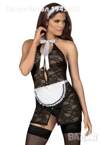 Дантелен секси костюм на сервитьорка Servgirl Obsessive