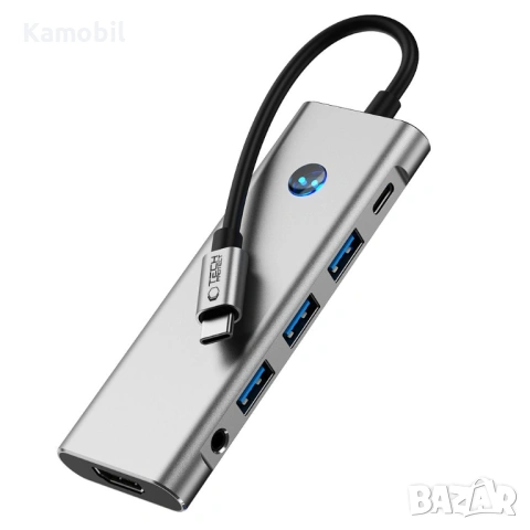 Адаптер Tech-Protect HB04 HUB 9in1, снимка 2 - USB кабели - 53732682