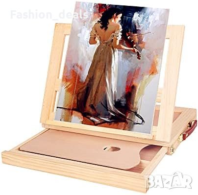 Нов Многофункционален Преносим Дървен Молберт Стойка за Скициране Рисуване , снимка 8 - Други - 42697357