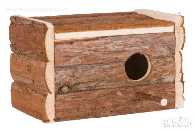 Дървено гнездо за малки Папагали и птици 21 х 13 х 12 cм. - Модел: 5632, снимка 1 - За птици - 44419712